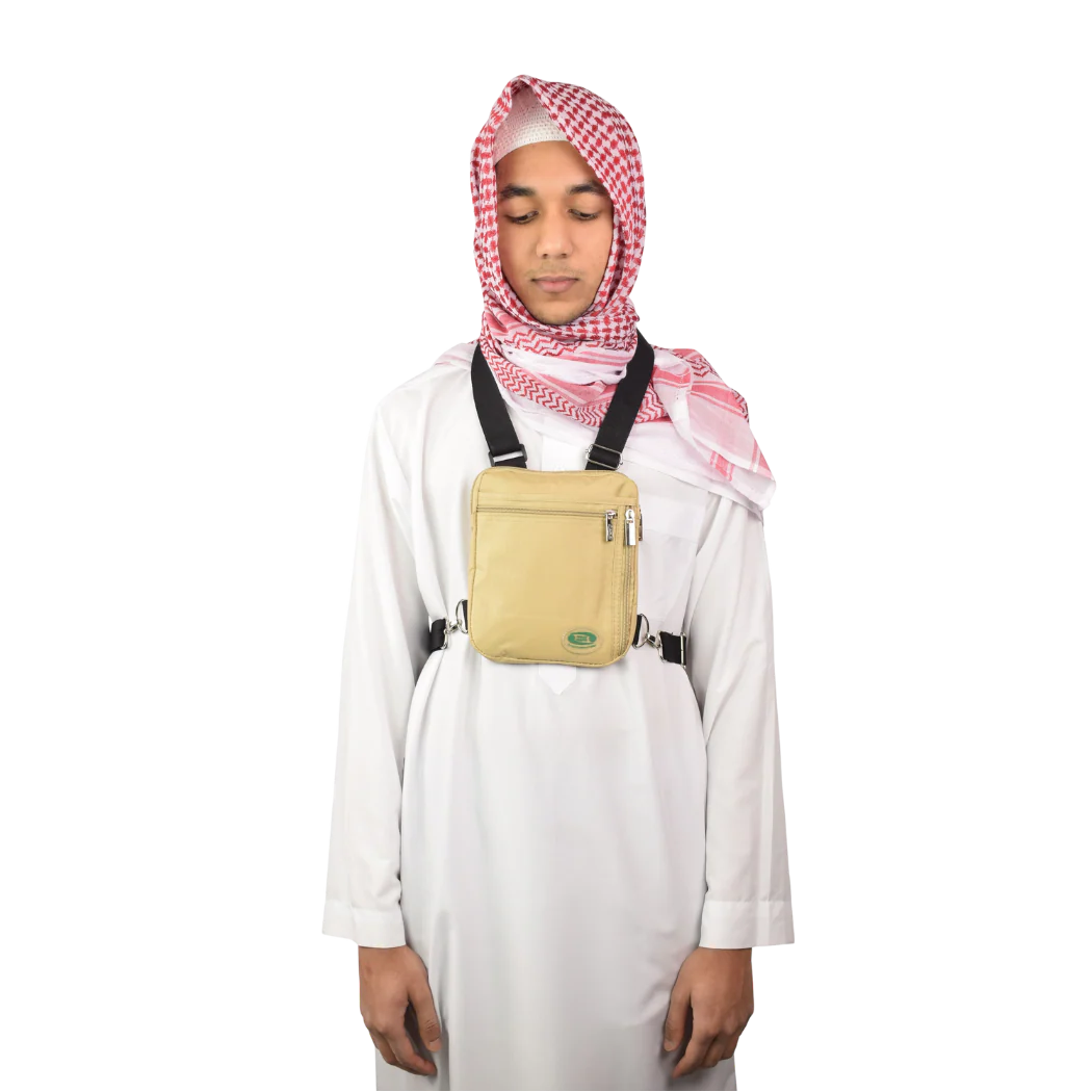 Hajj & Umrah Bag for Men | Beige | Hajj Safe - Image 5